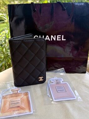 Auth. CHANEL Shopping Bag. No tears/rips. Includes free CHANEL Passport (GWP) +